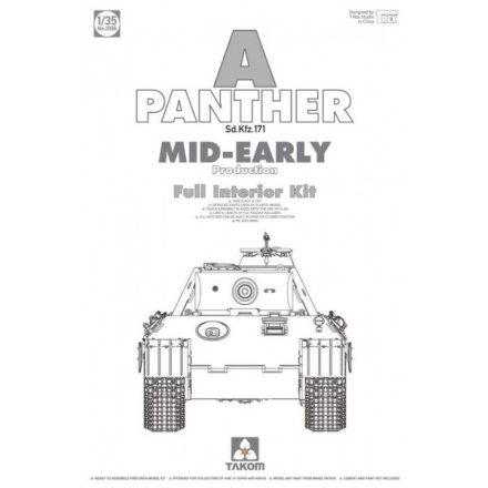 Takom SdKfz 171 Panther Ausf. A Mid-Early w/int. makett