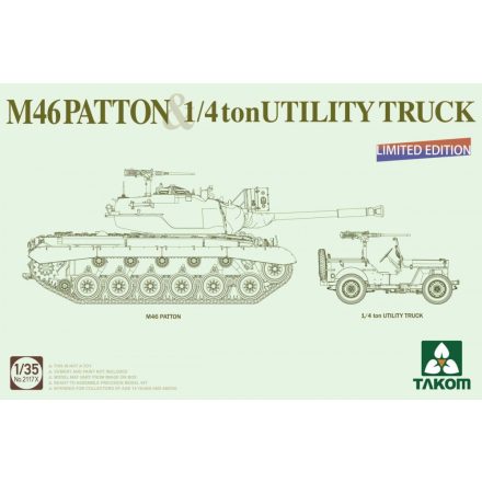 Takom M46 Patton & 1/4 ton Utility Truck makett