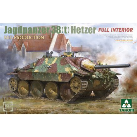 Takom Jagdpanzer 38(t) Hetzer Mid Production Full Interior makett