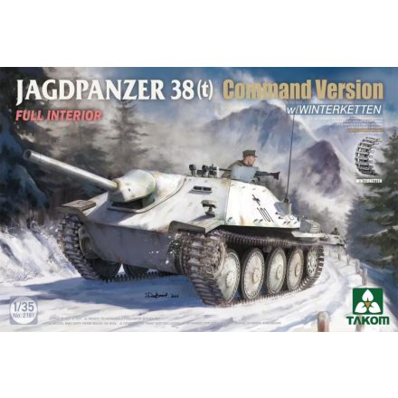 Takom Jagdpanzer 38(t) Hetzer - Command Version with Winterketten makett