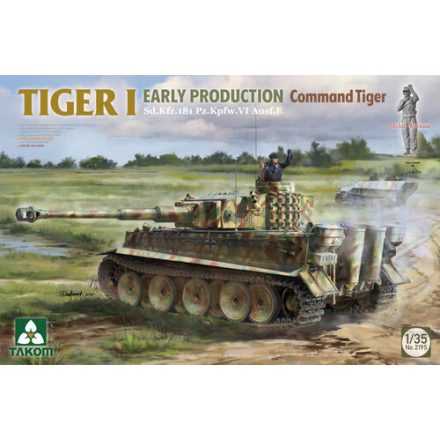 Takom Tiger I Early Production Command Tiger Sd.Kfz.181 Pz.Kpfw.VI Ausf.E (With Michael Wittmann Figure) makett