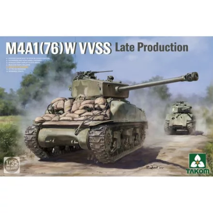 Takom US M4A1(76W) Sherman - VVSS Late Production makett