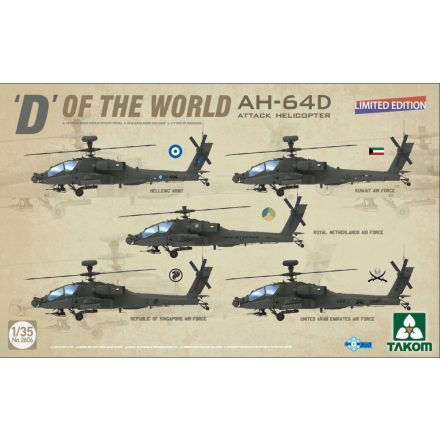 Takom "D" of the World AH-64D Apache Longbow Attack Helicopter makett