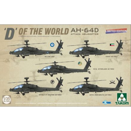 Takom "D" of the World AH-64D Apache Longbow Attack Helicopter makett