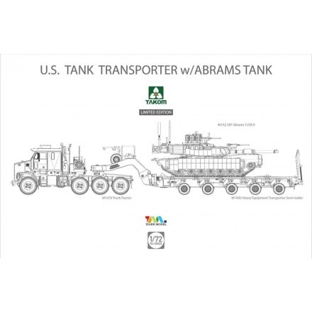 Takom M1070 & M1000 with M1A2 SEP Abrams Tusk II makett