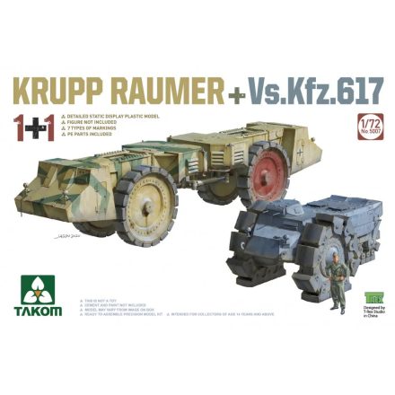 Takom KRUPP RAUMER+Vs.Kfz.617 makett