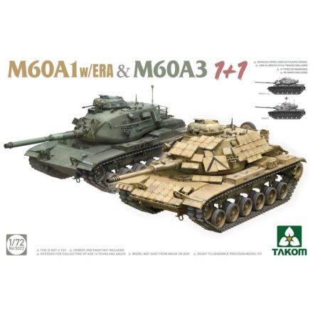 Takom M60A1 w/ERA And M60A3 - 1 Plus 1 makett