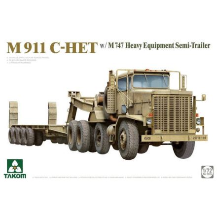 Takom M911 C-HET With M747 Heavy Equipment Semi-Trailer makett