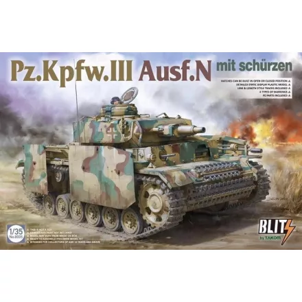 Takom Pz.Kpfw.III Ausf.N mit schürzen makett