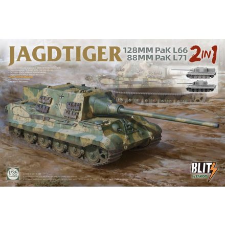 Takom Jagdtiger 128MM PaK L66/88MM PaK L71 (2in1) makett