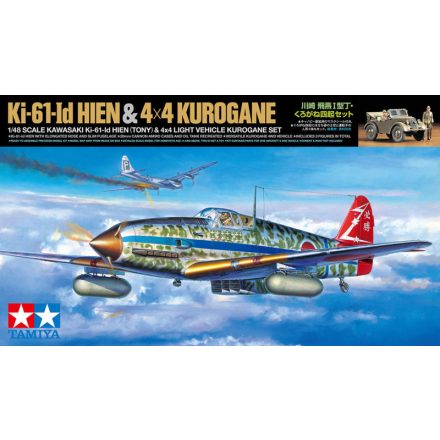 Tamiya Kawasaki Ki-61-Id Hien (Tony) & 4x4 Light Vehicle Korugane Set makett