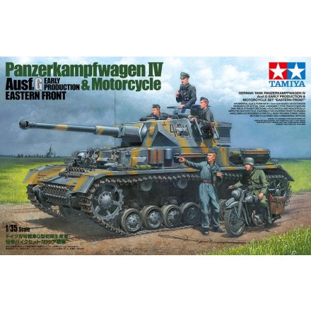 Tamiya Panzerkampfwagen IV Ausf G. Early Production & Motorcycle Eastern Front makett
