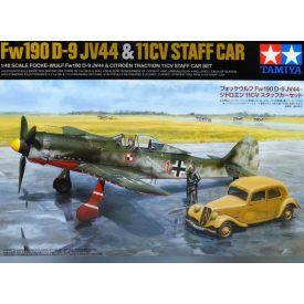   Tamiya Fw190 D-9 JV44 And Citroen Traction 11CV Staff Car Set makett