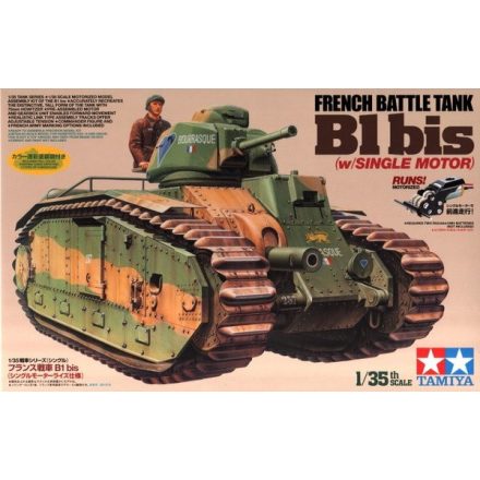 Tamiya French Battle Tank B1 w/Single Motor makett