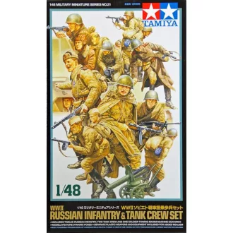   Tamiya WWII Russian Infantry and Tank Crew Set - katonai figura makett