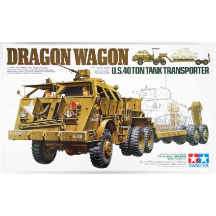 Tamiya U.S. 40 Ton Tank Transporte - Dragon Wagon makett