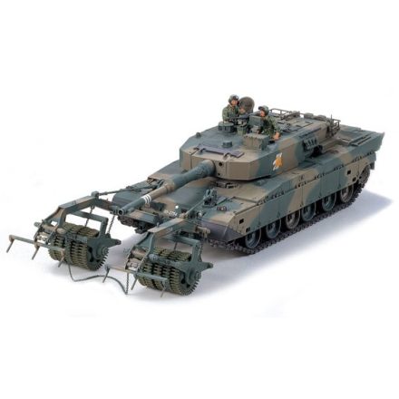 Tamiya Type 90 Tank w/Mine Roller makett