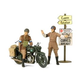   Tamiya British BSA M20 Motorcycle - w/Military Police Set makett