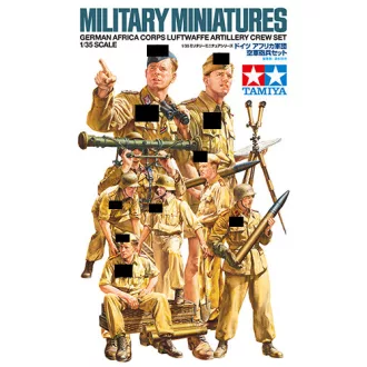   Tamiya German Africa Corps Luftwaffe Artillery Crew Set - katonai figura makett