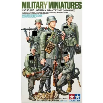   Tamiya German Infantry Set (Mid-WWII) - katonai figura makett
