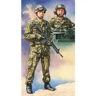   Tamiya Japan Ground Self Defense Force Tank Crew Set - katonai figura makett