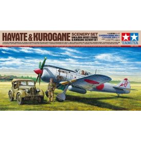   Tamiya Nakajima Hayate (Frank) with Kurogane Scenery Set makett