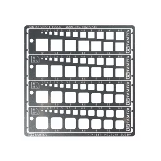 Tamiya Modeling Template Square 1-10 - gravírozó sablon