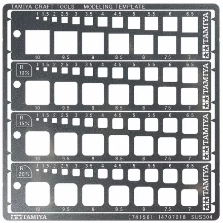 Tamiya Modeling Template (Square 1-10mm)