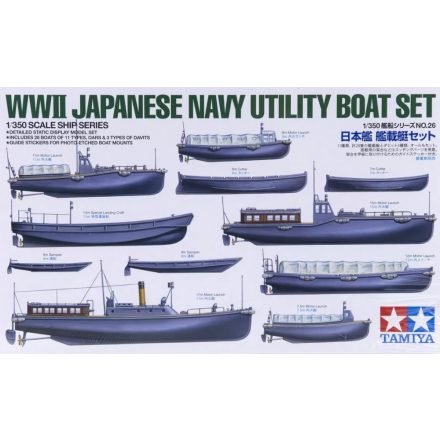 Tamiya WWII Japanese Navy Utility Boat Set makett