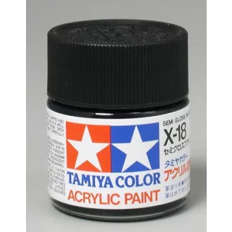 Tamiya Mini Acrylic X-18 Semi Gloss Black