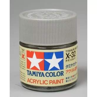 Tamiya Mini Acrylic X-32 Titanium Silver