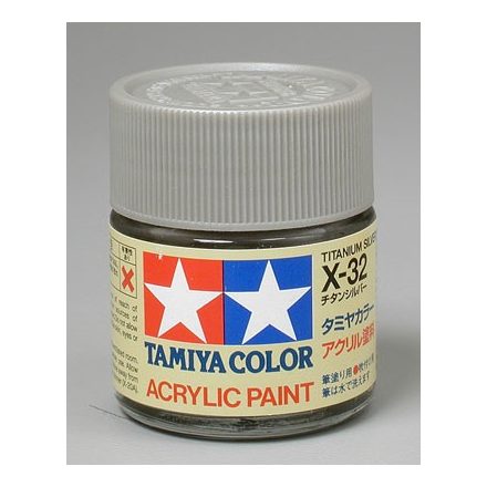 Tamiya Mini Acrylic X-32 Titanium Silver