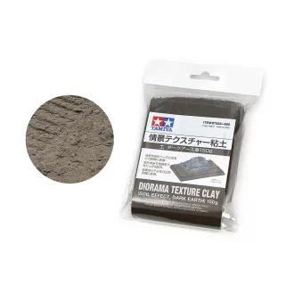   Tamiya Diorama Texture Clay - Soil Effect, Dark Earth (150g) - dioráma textúragyurma