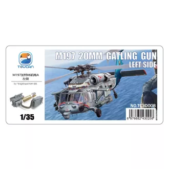   Toucan Model M197 20MM GATLING GUN LEFT SIDE (for “Knlghthawk”MH-60S) műgyanta repülő kiegészítő