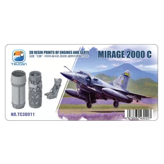   Toucan Model Mirage 2000 C 3D RESIN PRINTS OF ENGINES AND SEATS műgyanta repülő kiegészítő