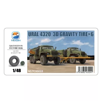   Toucan Model URAL 4320 3D GRAVITY TIRE×6 műgyanta jármű kiegészítő
