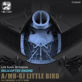   Toucan Model HELICOPTER ENGINE A/MH-6J LITTLE BIRD műgyanta repülő kiegészítő