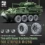 Toucan Model 3D-Printed Tire with Snow Traction Chains for STRYKER M1296 műgyanta harcjármű kiegészítő