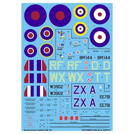 Techmod Supermarine Spitfire Mk VB matrica