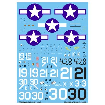 Techmod Grumman F6F-3 Hellcat matrica