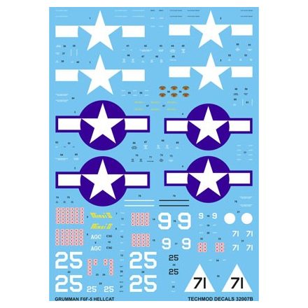 Techmod Grumman F6F-5 Hellcat matrica