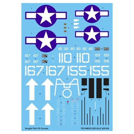 Techmod Vought F4U-1D Corsair matrica