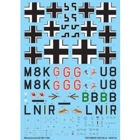 Techmod Messerschmitt Bf 110C matrica