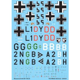 Techmod Messerschmitt Bf 110C/D matrica