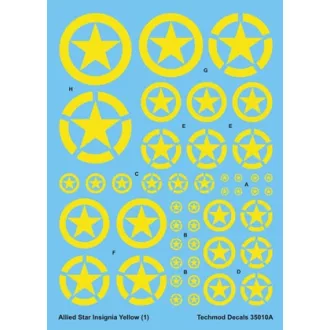 Techmod Allied Star Insignia Yellow matrica