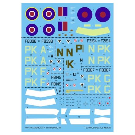 Techmod North American P-51 Mustang III matrica
