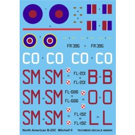 Techmod North American B-25C Mitchell II matrica