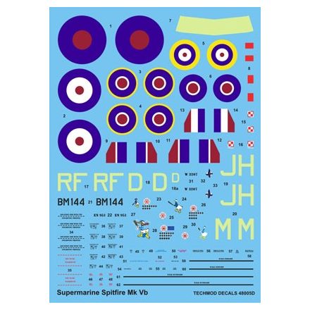 Techmod Supermarine Spitfire Mk VB matrica