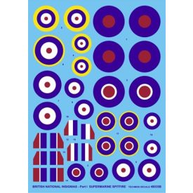   Techmod British National Insignias - Supermarine Spitfire matrica