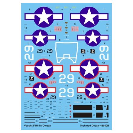 Techmod Vought F4U-1A Corsair matrica